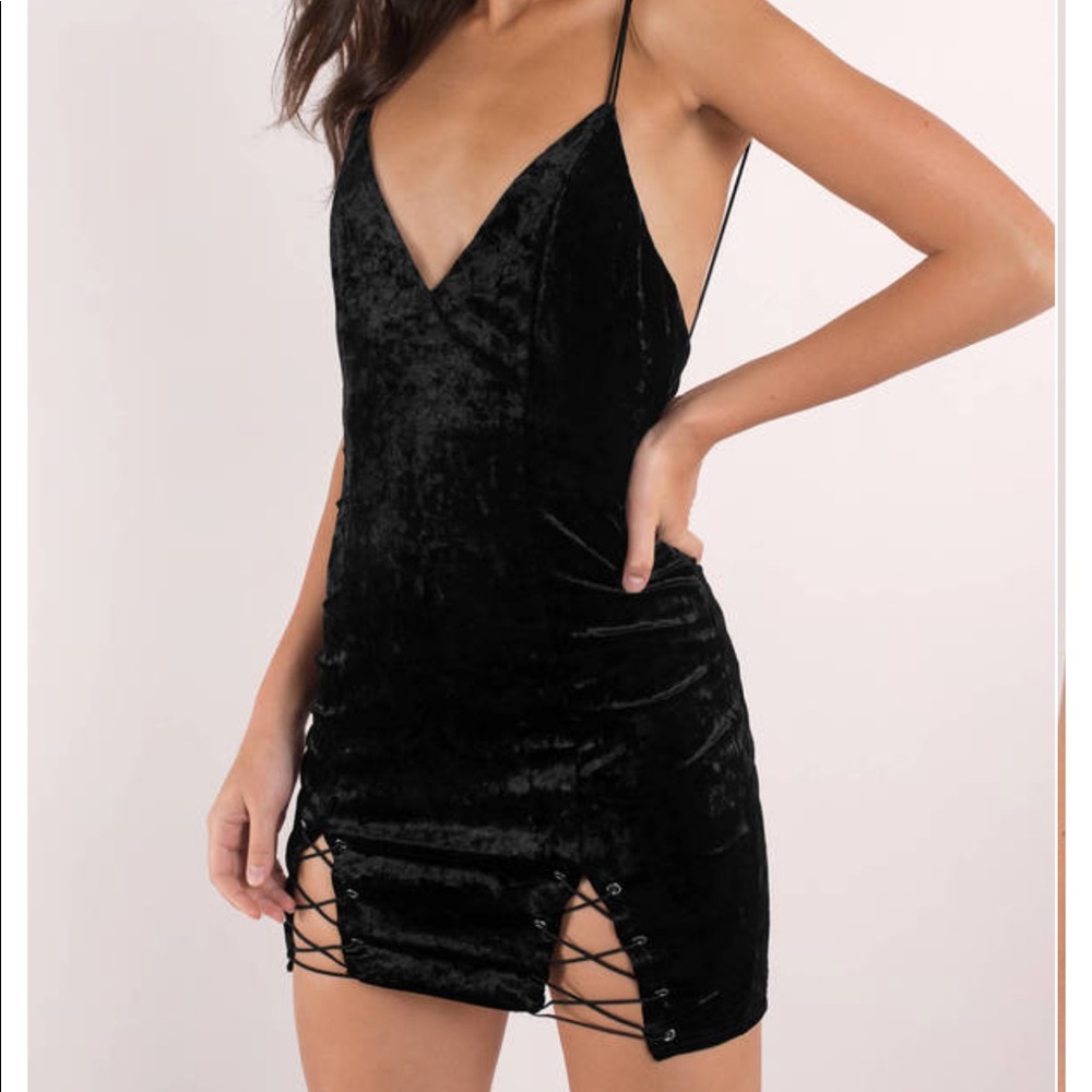 Velvet back dress
